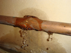 Burst or broken water pipes